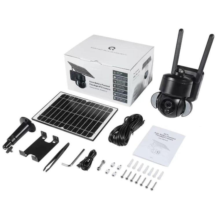 SHIWOJIA IP66 กันน้ำ 4G 3MP Solar Dome IP Camera, Two-way Audio & PIR Motion Detection & Night Vision, EU, AU, US
