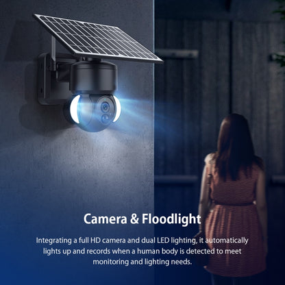 SHIWOJIA IP66 กันน้ำ 4G 3MP Solar Dome IP Camera, Two-way Audio & PIR Motion Detection & Night Vision, EU, AU, US