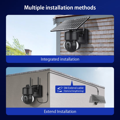 SHIWOJIA IP66 กันน้ำ 4G 3MP Solar Dome IP Camera, Two-way Audio & PIR Motion Detection & Night Vision, EU, AU, US