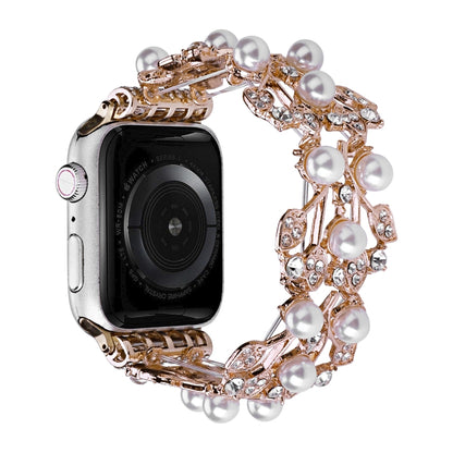 สายนาฬิกาโลหะลูกปัดสี่ใบ, For Apple Watch 6 40mm, For Apple Watch 6 44mm, For Apple Watch 5 44mm, For Apple Watch 5 40mm, For Apple Watch 4 44mm, For Apple Watch 4 40mm, For Apple Watch 3 38mm, For Apple Watch 3 42mm, For Apple Watch 2 42mm            ...
