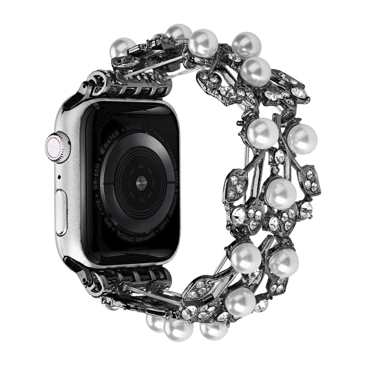 สายนาฬิกาโลหะลูกปัดสี่ใบ, For Apple Watch 6 40mm, For Apple Watch 6 44mm, For Apple Watch 5 44mm, For Apple Watch 5 40mm, For Apple Watch 4 44mm, For Apple Watch 4 40mm, For Apple Watch 3 38mm, For Apple Watch 3 42mm, For Apple Watch 2 42mm            ...