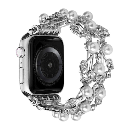สายนาฬิกาโลหะลูกปัดสี่ใบ, For Apple Watch 6 40mm, For Apple Watch 6 44mm, For Apple Watch 5 44mm, For Apple Watch 5 40mm, For Apple Watch 4 44mm, For Apple Watch 4 40mm, For Apple Watch 3 38mm, For Apple Watch 3 42mm, For Apple Watch 2 42mm            ...