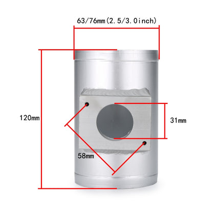XH-UN601 รถดัดแปลงเครื่องยนต์ Air Flow Meter Flange Intake Sensor Base สำหรับ Mitsubishi Lancer, 63mm, 76mm