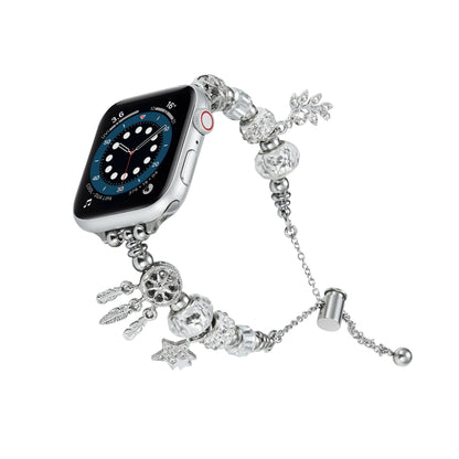 สร้อยข้อมือลูกปัดวงนาฬิกาโลหะ, For Apple Watch Series 10 46mm, For Apple Watch Series 10 42mm, For Apple Watch SE 2023 44mm, For Apple Watch SE 2023 40mm, For Apple Watch Ultra 2 49mm, For Apple Watch 9 45mm, For Apple Watch 9 41mm                     ...