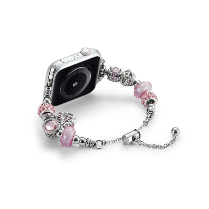 สร้อยข้อมือลูกปัดวงนาฬิกาโลหะ, For Apple Watch Series 10 46mm, For Apple Watch Series 10 42mm, For Apple Watch SE 2023 44mm, For Apple Watch SE 2023 40mm, For Apple Watch Ultra 2 49mm, For Apple Watch 9 45mm, For Apple Watch 9 41mm                     ...