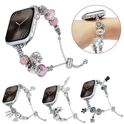 สร้อยข้อมือลูกปัดวงนาฬิกาโลหะ, For Apple Watch Series 10 46mm, For Apple Watch Series 10 42mm, For Apple Watch SE 2023 44mm, For Apple Watch SE 2023 40mm, For Apple Watch Ultra 2 49mm, For Apple Watch 9 45mm, For Apple Watch 9 41mm                     ...