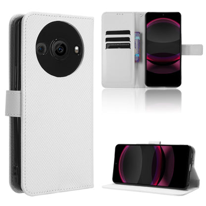 ซองโทรศัพท์หนังเนื้อเพชร, For Sharp Aquos R8 Pro / Leica Leitz Phone 3, For Sharp Aquos R8, For Sharp Mamorino6
