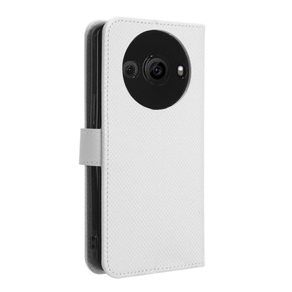 ซองโทรศัพท์หนังเนื้อเพชร, For Sharp Aquos R8 Pro / Leica Leitz Phone 3, For Sharp Aquos R8, For Sharp Mamorino6