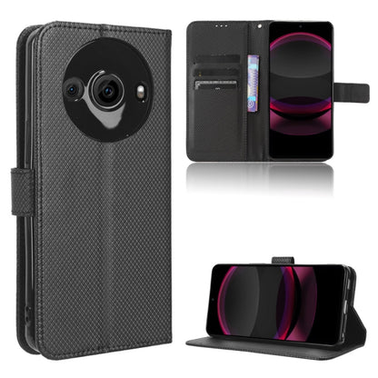 ซองโทรศัพท์หนังเนื้อเพชร, For Sharp Aquos R8 Pro / Leica Leitz Phone 3, For Sharp Aquos R8, For Sharp Mamorino6