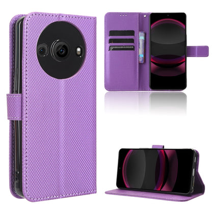 ซองโทรศัพท์หนังเนื้อเพชร, For Sharp Aquos R8 Pro / Leica Leitz Phone 3, For Sharp Aquos R8, For Sharp Mamorino6