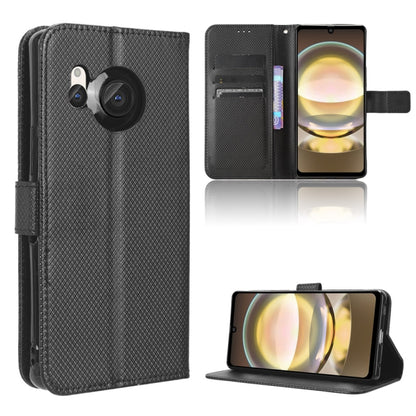 ซองโทรศัพท์หนังเนื้อเพชร, For Sharp Aquos R8 Pro / Leica Leitz Phone 3, For Sharp Aquos R8, For Sharp Mamorino6