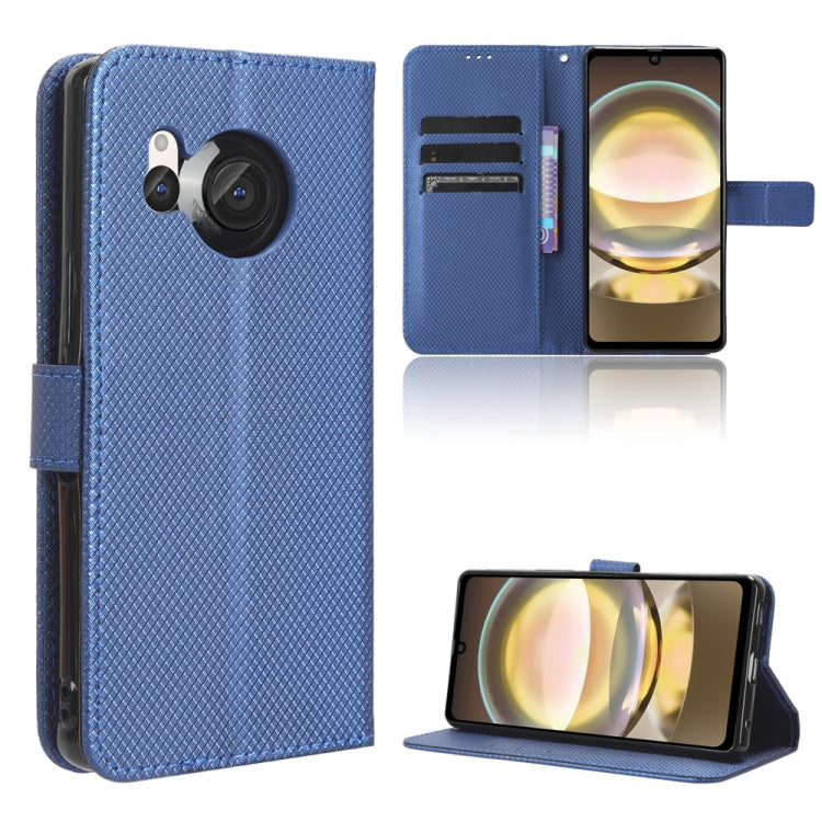 ซองโทรศัพท์หนังเนื้อเพชร, For Sharp Aquos R8 Pro / Leica Leitz Phone 3, For Sharp Aquos R8, For Sharp Mamorino6
