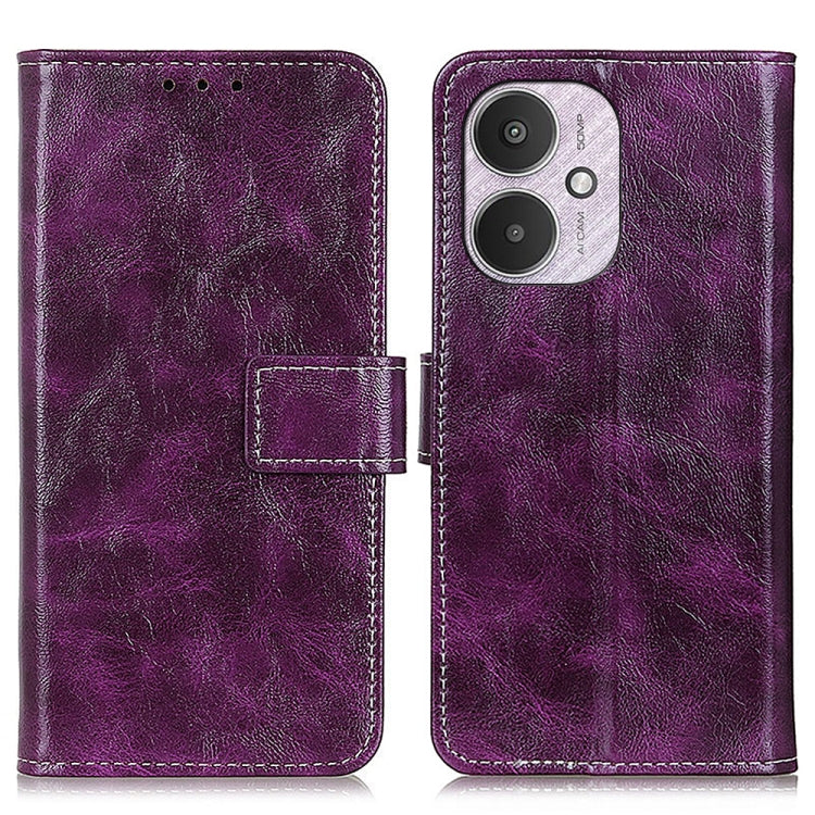 Retro Crazy Horse Texture เคสโทรศัพท์หนังพลิกแนวนอน, For Xiaomi Poco F6 / Redmi Turbo 3, For Xiaomi Poco F6 Pro, For Xiaomi Redmi K70 5G / K70 Pro 5G, For Xiaomi Redmi Note 13 Pro 4G/Poco M6 Pro 4G, For Xiaomi Redmi A3, For Xiaomi Redmi 13C            ...