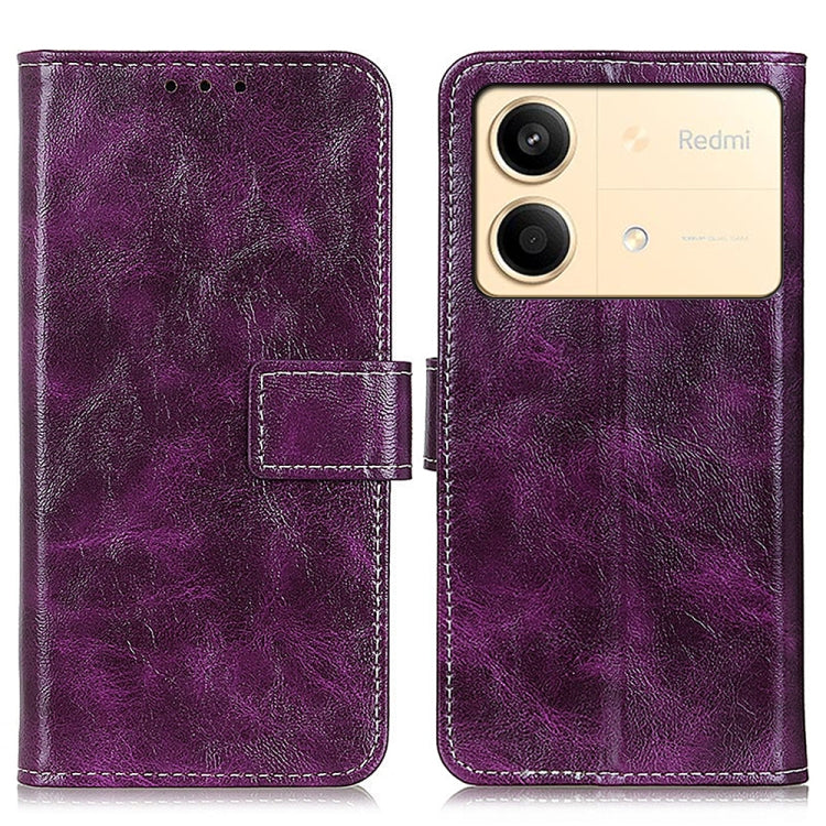 Retro Crazy Horse Texture เคสโทรศัพท์หนังพลิกแนวนอน, For Xiaomi Poco F6 / Redmi Turbo 3, For Xiaomi Poco F6 Pro, For Xiaomi Redmi K70 5G / K70 Pro 5G, For Xiaomi Redmi Note 13 Pro 4G/Poco M6 Pro 4G, For Xiaomi Redmi A3, For Xiaomi Redmi 13C            ...
