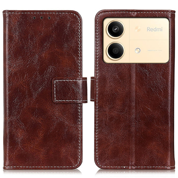 Retro Crazy Horse Texture เคสโทรศัพท์หนังพลิกแนวนอน, For Xiaomi Poco F6 / Redmi Turbo 3, For Xiaomi Poco F6 Pro, For Xiaomi Redmi K70 5G / K70 Pro 5G, For Xiaomi Redmi Note 13 Pro 4G/Poco M6 Pro 4G, For Xiaomi Redmi A3, For Xiaomi Redmi 13C            ...