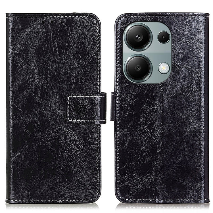 Retro Crazy Horse Texture เคสโทรศัพท์หนังพลิกแนวนอน, For Xiaomi Poco F6 / Redmi Turbo 3, For Xiaomi Poco F6 Pro, For Xiaomi Redmi K70 5G / K70 Pro 5G, For Xiaomi Redmi Note 13 Pro 4G/Poco M6 Pro 4G, For Xiaomi Redmi A3, For Xiaomi Redmi 13C            ...