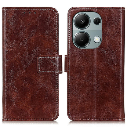 Retro Crazy Horse Texture เคสโทรศัพท์หนังพลิกแนวนอน, For Xiaomi Poco F6 / Redmi Turbo 3, For Xiaomi Poco F6 Pro, For Xiaomi Redmi K70 5G / K70 Pro 5G, For Xiaomi Redmi Note 13 Pro 4G/Poco M6 Pro 4G, For Xiaomi Redmi A3, For Xiaomi Redmi 13C            ...