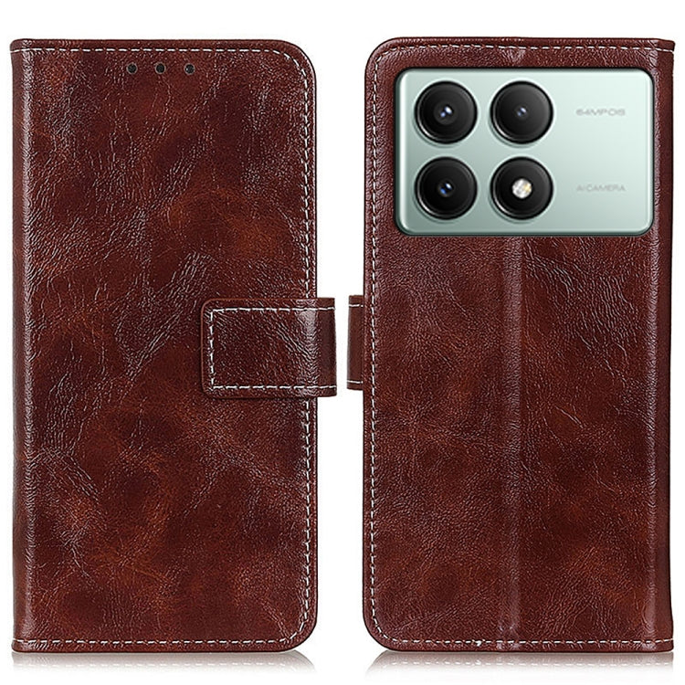 Retro Crazy Horse Texture เคสโทรศัพท์หนังพลิกแนวนอน, For Xiaomi Poco F6 / Redmi Turbo 3, For Xiaomi Poco F6 Pro, For Xiaomi Redmi K70 5G / K70 Pro 5G, For Xiaomi Redmi Note 13 Pro 4G/Poco M6 Pro 4G, For Xiaomi Redmi A3, For Xiaomi Redmi 13C            ...