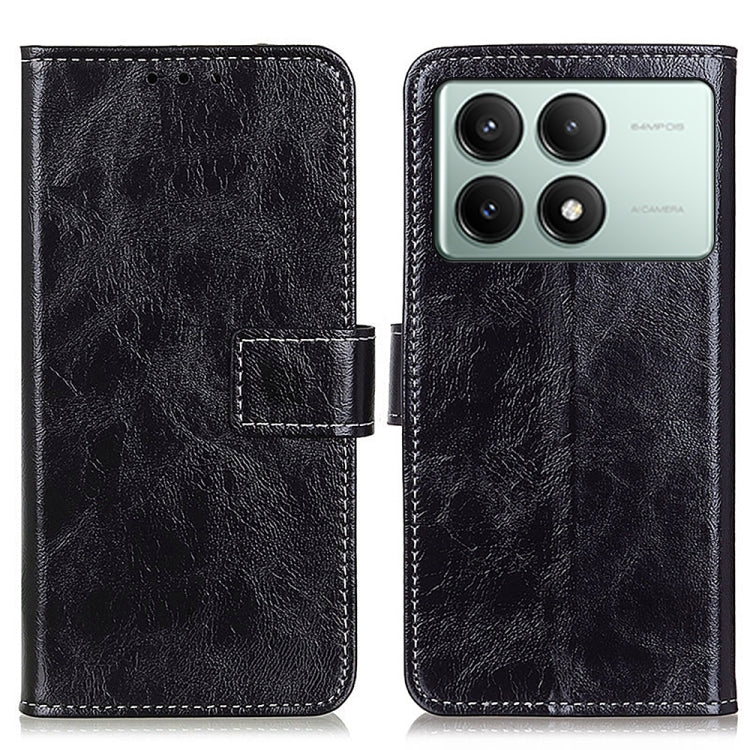 Retro Crazy Horse Texture เคสโทรศัพท์หนังพลิกแนวนอน, For Xiaomi Poco F6 / Redmi Turbo 3, For Xiaomi Poco F6 Pro, For Xiaomi Redmi K70 5G / K70 Pro 5G, For Xiaomi Redmi Note 13 Pro 4G/Poco M6 Pro 4G, For Xiaomi Redmi A3, For Xiaomi Redmi 13C            ...