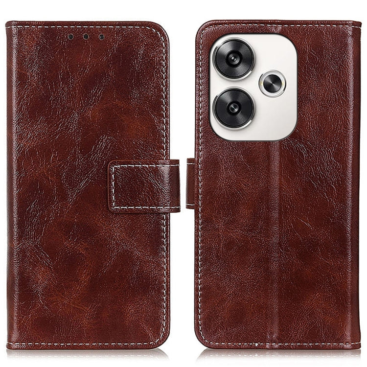 Retro Crazy Horse Texture เคสโทรศัพท์หนังพลิกแนวนอน, For Xiaomi Poco F6 / Redmi Turbo 3, For Xiaomi Poco F6 Pro, For Xiaomi Redmi K70 5G / K70 Pro 5G, For Xiaomi Redmi Note 13 Pro 4G/Poco M6 Pro 4G, For Xiaomi Redmi A3, For Xiaomi Redmi 13C            ...