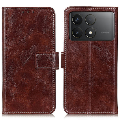 Retro Crazy Horse Texture เคสโทรศัพท์หนังพลิกแนวนอน, For Xiaomi Poco F6 / Redmi Turbo 3, For Xiaomi Poco F6 Pro, For Xiaomi Redmi K70 5G / K70 Pro 5G, For Xiaomi Redmi Note 13 Pro 4G/Poco M6 Pro 4G, For Xiaomi Redmi A3, For Xiaomi Redmi 13C            ...