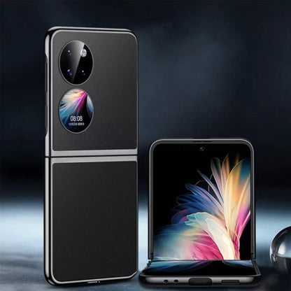 เคสโทรศัพท์พับหนังธรรมดาไฟฟ้า, For Huawei P50 Pocket