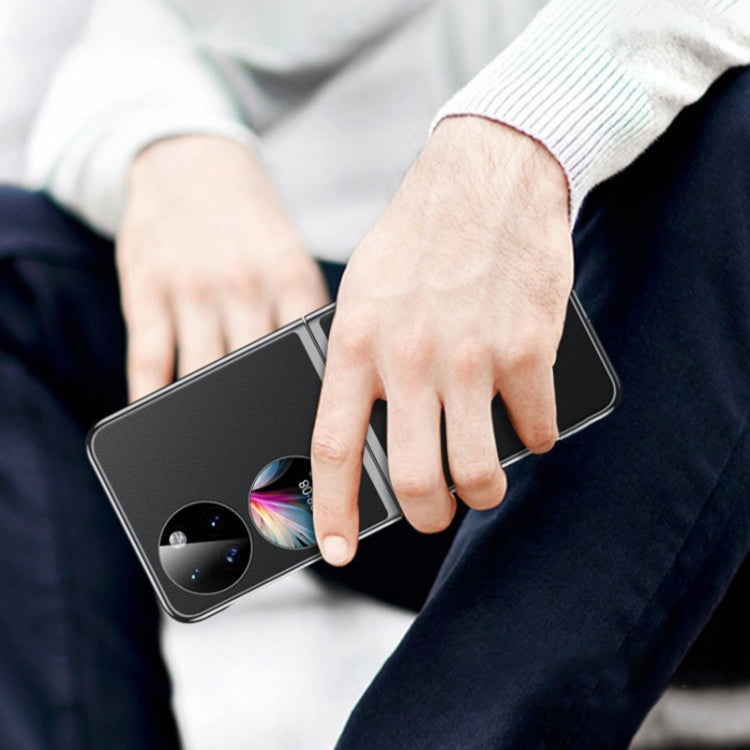 เคสโทรศัพท์พับหนังธรรมดาไฟฟ้า, For Huawei P50 Pocket