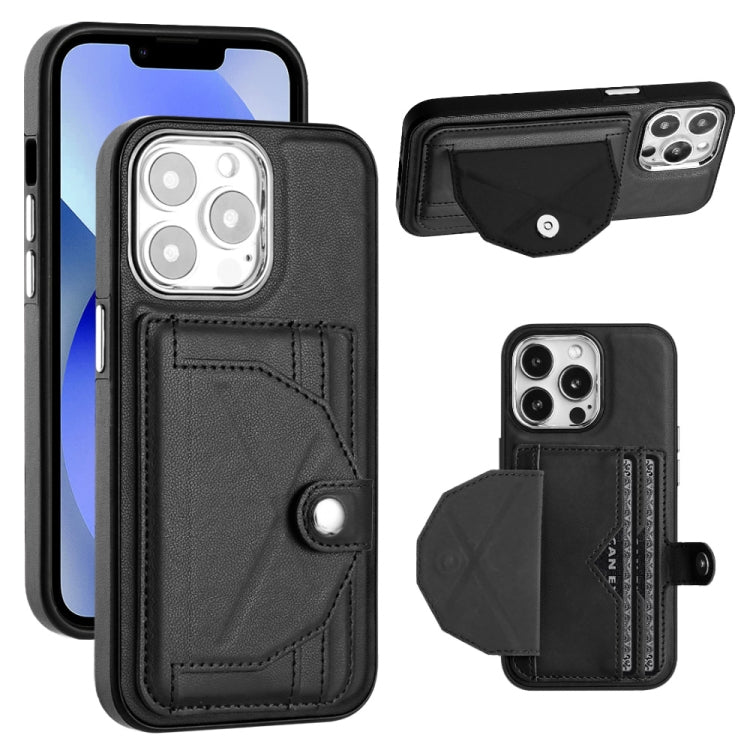 เคสโทรศัพท์หนังกันกระแทกพร้อมที่ใส่บัตร, For iPhone 13, For iPhone 13 Pro, For iPhone 13 Pro Max, For iPhone 12 / 12 Pro, For iPhone 12 Pro Max, For iPhone 11, For iPhone 11 Pro, For iPhone 11 Pro Max