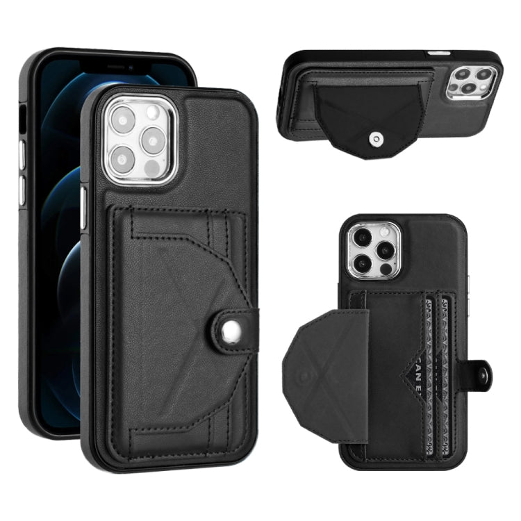 เคสโทรศัพท์หนังกันกระแทกพร้อมที่ใส่บัตร, For iPhone 13, For iPhone 13 Pro, For iPhone 13 Pro Max, For iPhone 12 / 12 Pro, For iPhone 12 Pro Max, For iPhone 11, For iPhone 11 Pro, For iPhone 11 Pro Max