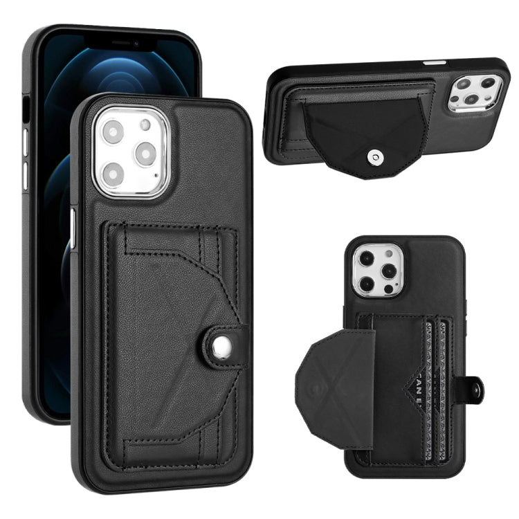 เคสโทรศัพท์หนังกันกระแทกพร้อมที่ใส่บัตร, For iPhone 13, For iPhone 13 Pro, For iPhone 13 Pro Max, For iPhone 12 / 12 Pro, For iPhone 12 Pro Max, For iPhone 11, For iPhone 11 Pro, For iPhone 11 Pro Max