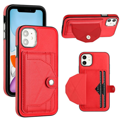 เคสโทรศัพท์หนังกันกระแทกพร้อมที่ใส่บัตร, For iPhone 13, For iPhone 13 Pro, For iPhone 13 Pro Max, For iPhone 12 / 12 Pro, For iPhone 12 Pro Max, For iPhone 11, For iPhone 11 Pro, For iPhone 11 Pro Max