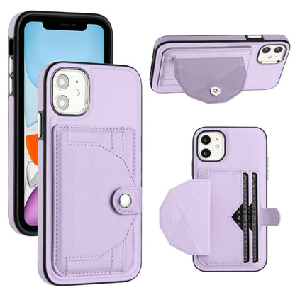 เคสโทรศัพท์หนังกันกระแทกพร้อมที่ใส่บัตร, For iPhone 13, For iPhone 13 Pro, For iPhone 13 Pro Max, For iPhone 12 / 12 Pro, For iPhone 12 Pro Max, For iPhone 11, For iPhone 11 Pro, For iPhone 11 Pro Max