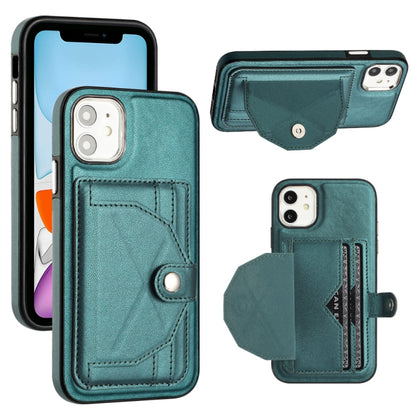 เคสโทรศัพท์หนังกันกระแทกพร้อมที่ใส่บัตร, For iPhone 13, For iPhone 13 Pro, For iPhone 13 Pro Max, For iPhone 12 / 12 Pro, For iPhone 12 Pro Max, For iPhone 11, For iPhone 11 Pro, For iPhone 11 Pro Max