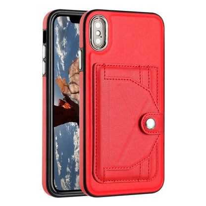 เคสโทรศัพท์หนังกันกระแทกพร้อมที่ใส่บัตร, For iPhone XS Max, For iPhone XR, For iPhone X / XS, For iPhone SE 2022/SE 2020/6/7/8, For iPhone 6 Plus/7 Plus/8 Plus