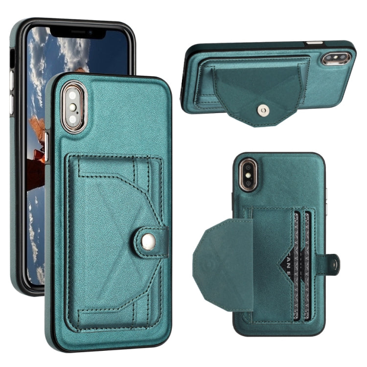 เคสโทรศัพท์หนังกันกระแทกพร้อมที่ใส่บัตร, For iPhone XS Max, For iPhone XR, For iPhone X / XS, For iPhone SE 2022/SE 2020/6/7/8, For iPhone 6 Plus/7 Plus/8 Plus