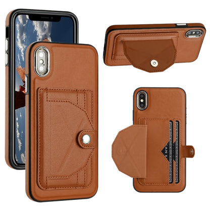 เคสโทรศัพท์หนังกันกระแทกพร้อมที่ใส่บัตร, For iPhone XS Max, For iPhone XR, For iPhone X / XS, For iPhone SE 2022/SE 2020/6/7/8, For iPhone 6 Plus/7 Plus/8 Plus