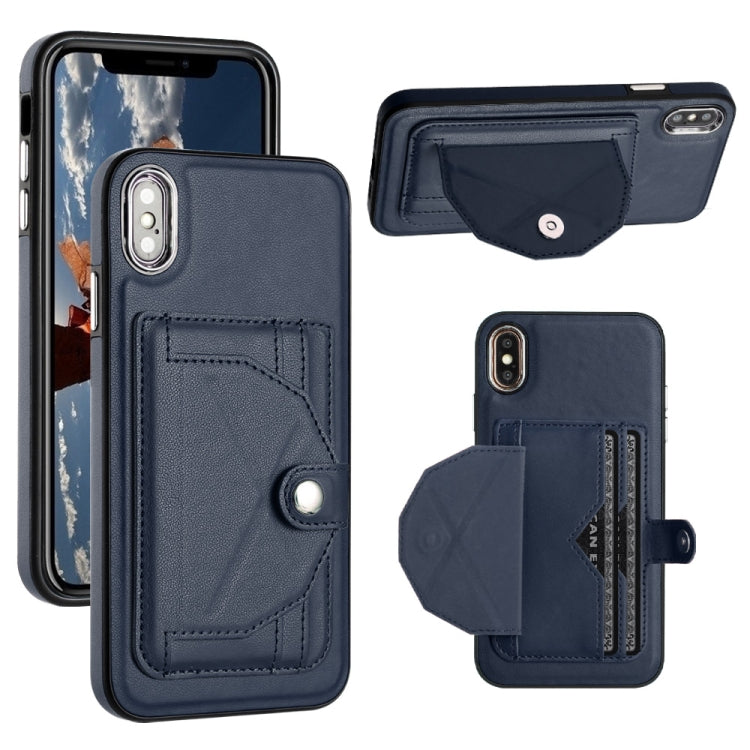 เคสโทรศัพท์หนังกันกระแทกพร้อมที่ใส่บัตร, For iPhone XS Max, For iPhone XR, For iPhone X / XS, For iPhone SE 2022/SE 2020/6/7/8, For iPhone 6 Plus/7 Plus/8 Plus