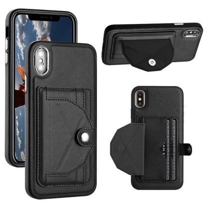 เคสโทรศัพท์หนังกันกระแทกพร้อมที่ใส่บัตร, For iPhone XS Max, For iPhone XR, For iPhone X / XS, For iPhone SE 2022/SE 2020/6/7/8, For iPhone 6 Plus/7 Plus/8 Plus