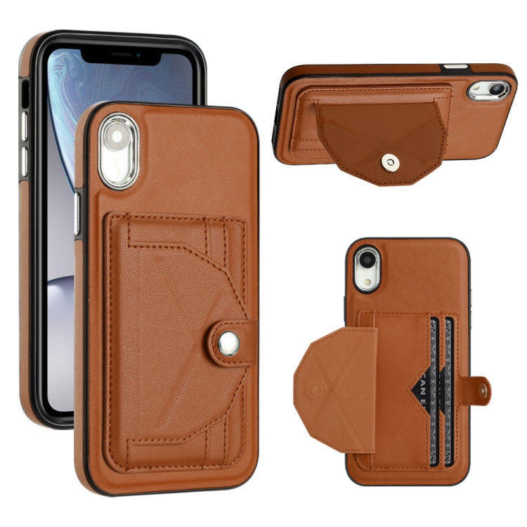 เคสโทรศัพท์หนังกันกระแทกพร้อมที่ใส่บัตร, For iPhone XS Max, For iPhone XR, For iPhone X / XS, For iPhone SE 2022/SE 2020/6/7/8, For iPhone 6 Plus/7 Plus/8 Plus