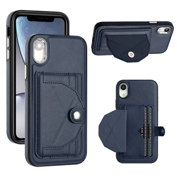 เคสโทรศัพท์หนังกันกระแทกพร้อมที่ใส่บัตร, For iPhone XS Max, For iPhone XR, For iPhone X / XS, For iPhone SE 2022/SE 2020/6/7/8, For iPhone 6 Plus/7 Plus/8 Plus