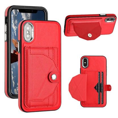 เคสโทรศัพท์หนังกันกระแทกพร้อมที่ใส่บัตร, For iPhone XS Max, For iPhone XR, For iPhone X / XS, For iPhone SE 2022/SE 2020/6/7/8, For iPhone 6 Plus/7 Plus/8 Plus