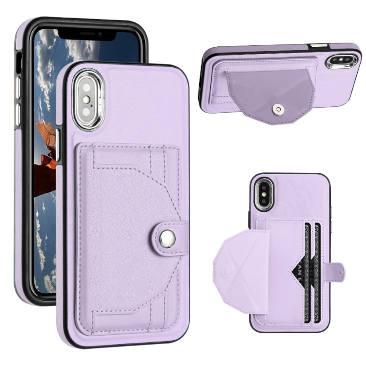 เคสโทรศัพท์หนังกันกระแทกพร้อมที่ใส่บัตร, For iPhone XS Max, For iPhone XR, For iPhone X / XS, For iPhone SE 2022/SE 2020/6/7/8, For iPhone 6 Plus/7 Plus/8 Plus
