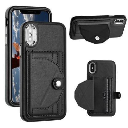 เคสโทรศัพท์หนังกันกระแทกพร้อมที่ใส่บัตร, For iPhone XS Max, For iPhone XR, For iPhone X / XS, For iPhone SE 2022/SE 2020/6/7/8, For iPhone 6 Plus/7 Plus/8 Plus