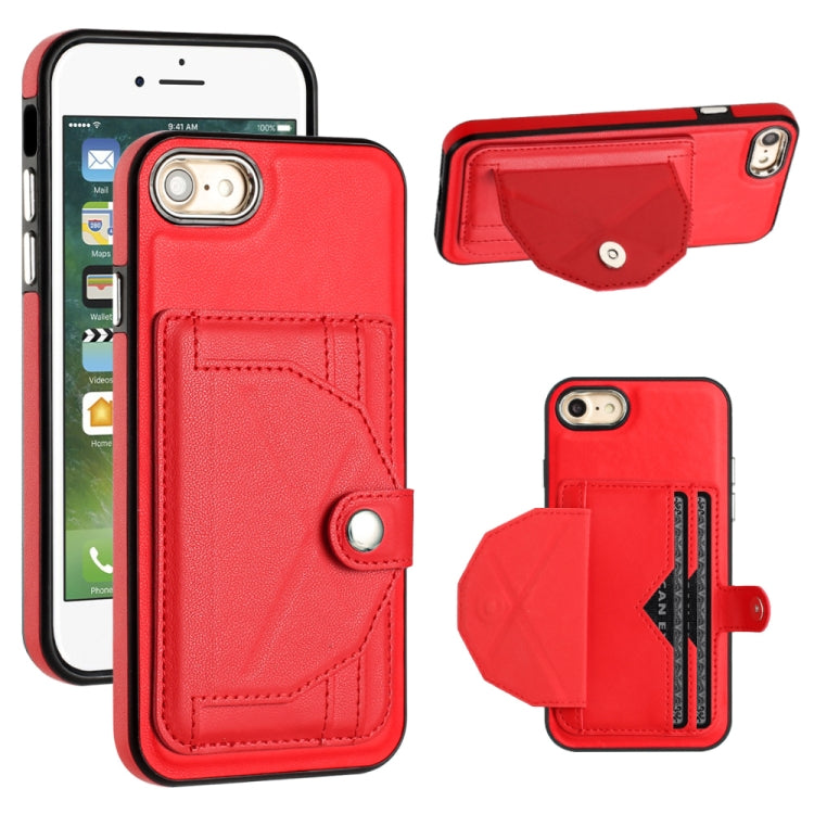 เคสโทรศัพท์หนังกันกระแทกพร้อมที่ใส่บัตร, For iPhone XS Max, For iPhone XR, For iPhone X / XS, For iPhone SE 2022/SE 2020/6/7/8, For iPhone 6 Plus/7 Plus/8 Plus
