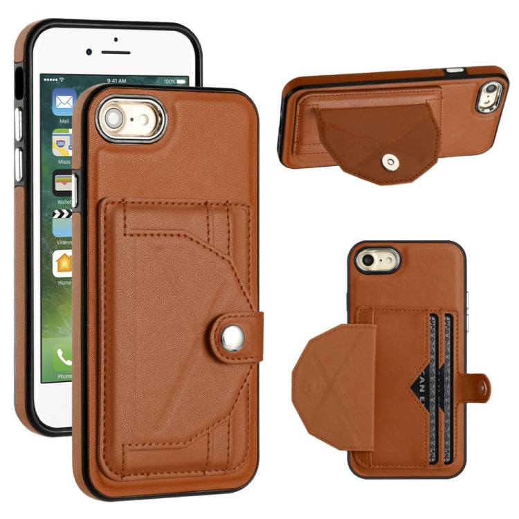 เคสโทรศัพท์หนังกันกระแทกพร้อมที่ใส่บัตร, For iPhone XS Max, For iPhone XR, For iPhone X / XS, For iPhone SE 2022/SE 2020/6/7/8, For iPhone 6 Plus/7 Plus/8 Plus