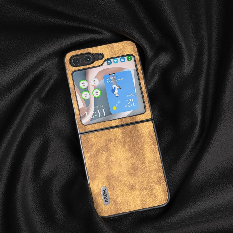 เคสโทรศัพท์ ABEEL Retro Litchi Texture PU, For Samsung Galaxy Z Flip5, For Samsung Galaxy Z Fold5
