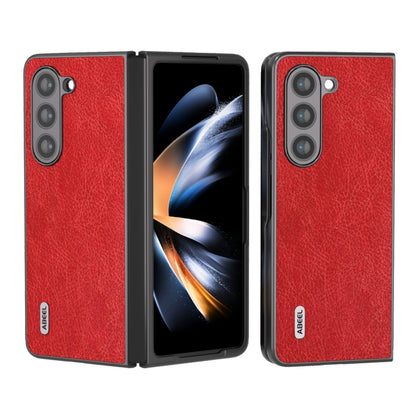 เคสโทรศัพท์ ABEEL Retro Litchi Texture PU, For Samsung Galaxy Z Flip5, For Samsung Galaxy Z Fold5