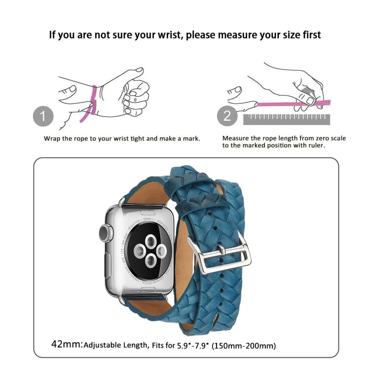 สายนาฬิกามงกุฎหนังลายนูนชั้นดี, For Apple Watch Series 5 & 4 40mm / 3& 2 & 1 38mm, For Apple Watch Series 7 45mm / 6 & SE & 5 & 4 44mm / 3 & 2 & 1 42mm