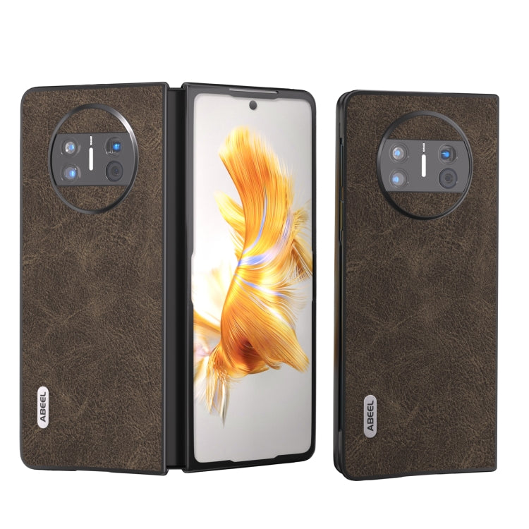 ABEEL Dream Litchi Texture เคสโทรศัพท์ PU, For Huawei Mate X3, For Huawei Mate 60 Pro, For Huawei Mate X5, For Huawei P60 Pocket