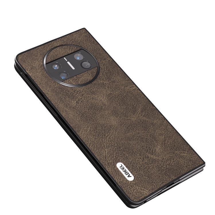 ABEEL Dream Litchi Texture เคสโทรศัพท์ PU, For Huawei Mate X3, For Huawei Mate 60 Pro, For Huawei Mate X5, For Huawei P60 Pocket